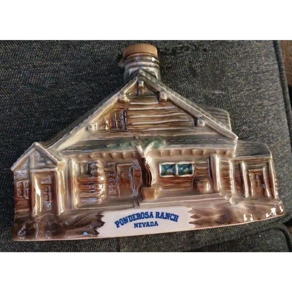 1969 Jim Beam Ponderosa Ranch Ceramic Decanter Regal China Vintage Liquor Bottle
